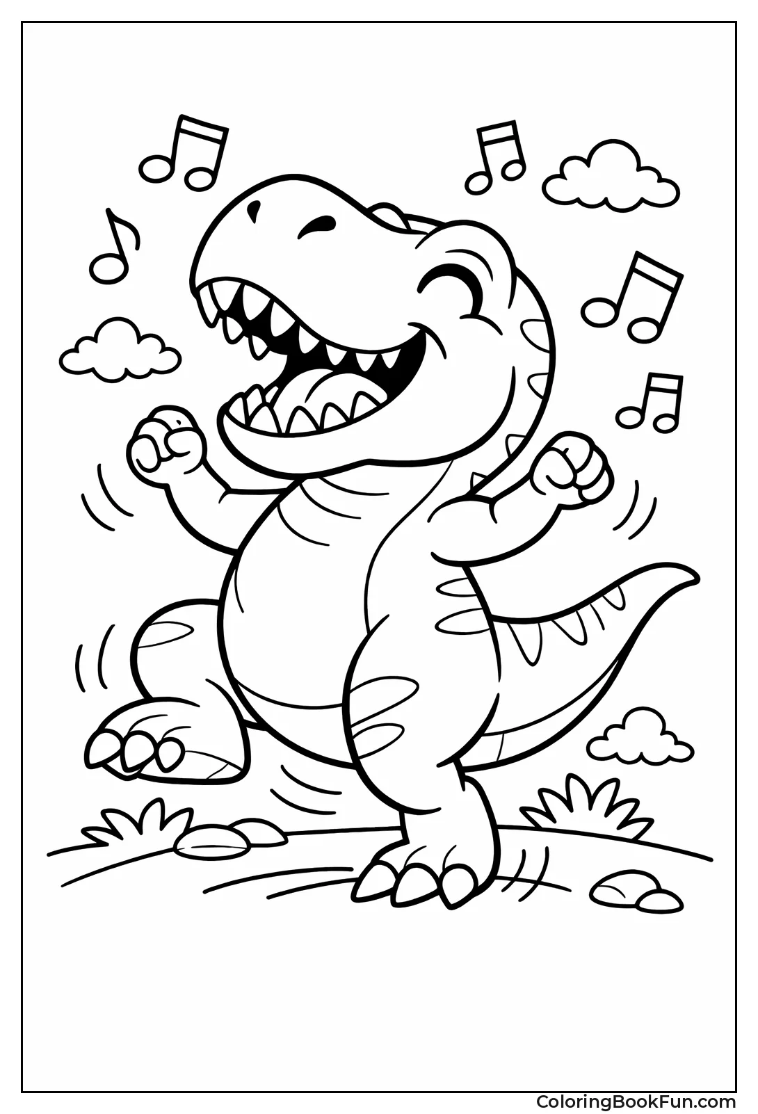 Dancing Cartoon T-Rex
