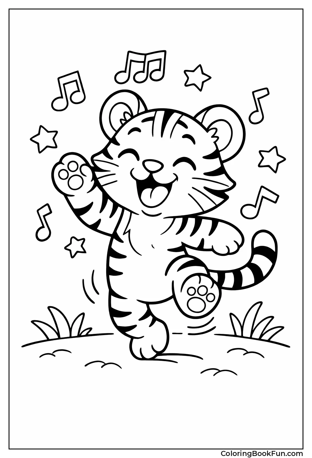 Dancing Cartoon Tiger