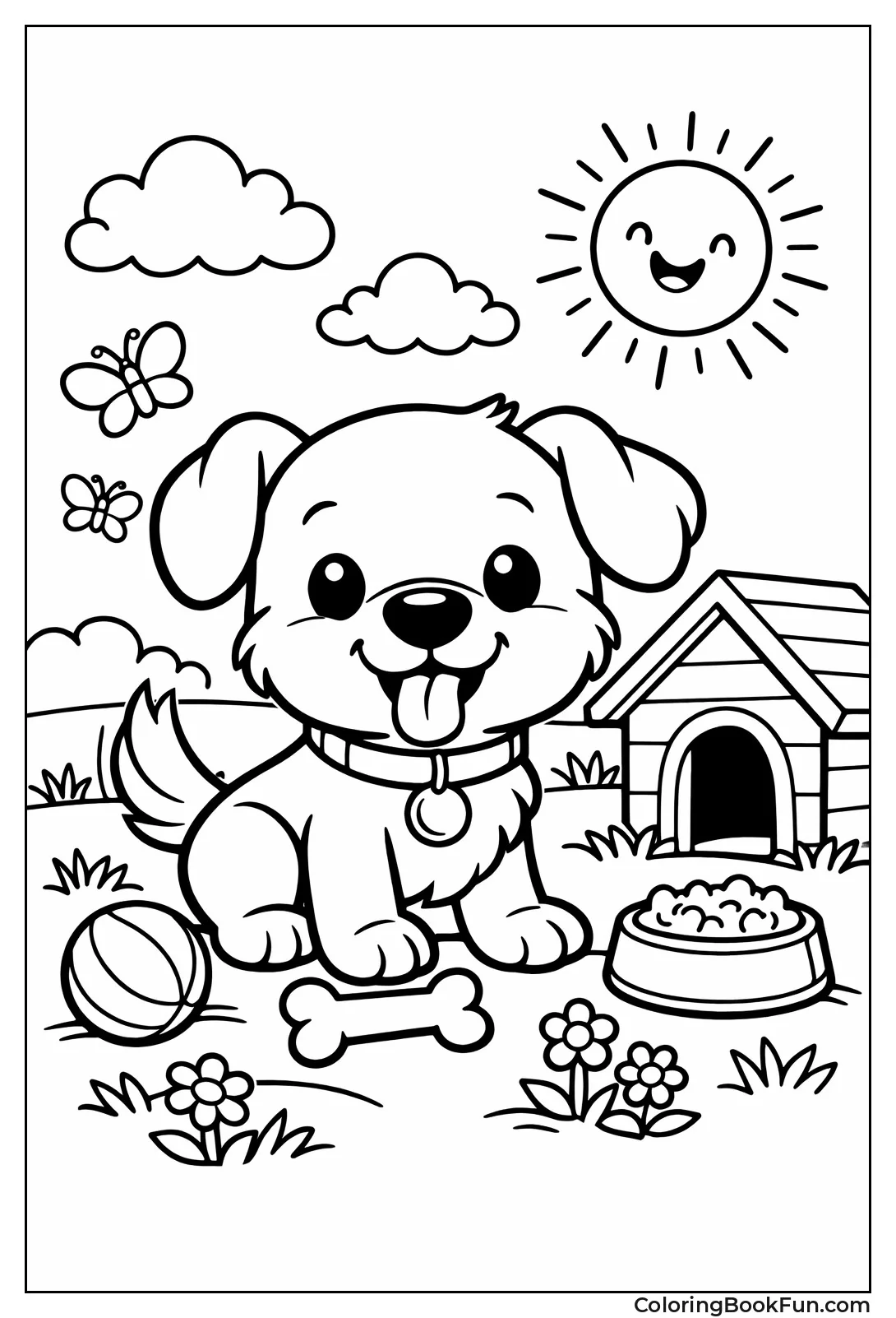 Whimsical Cartoon Dog