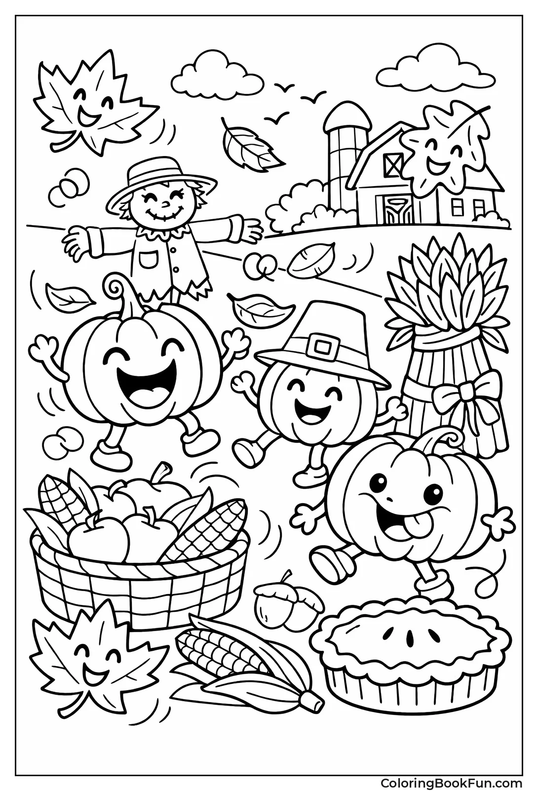 Goofy Pumpkins Dance Around