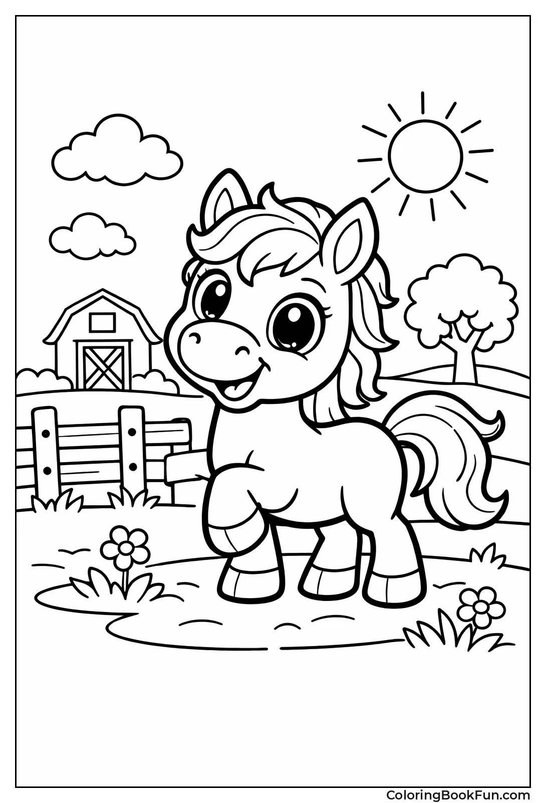 Fun Cartoon Horse