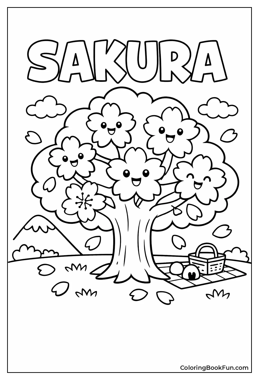 Cartoon Sakura Tree
