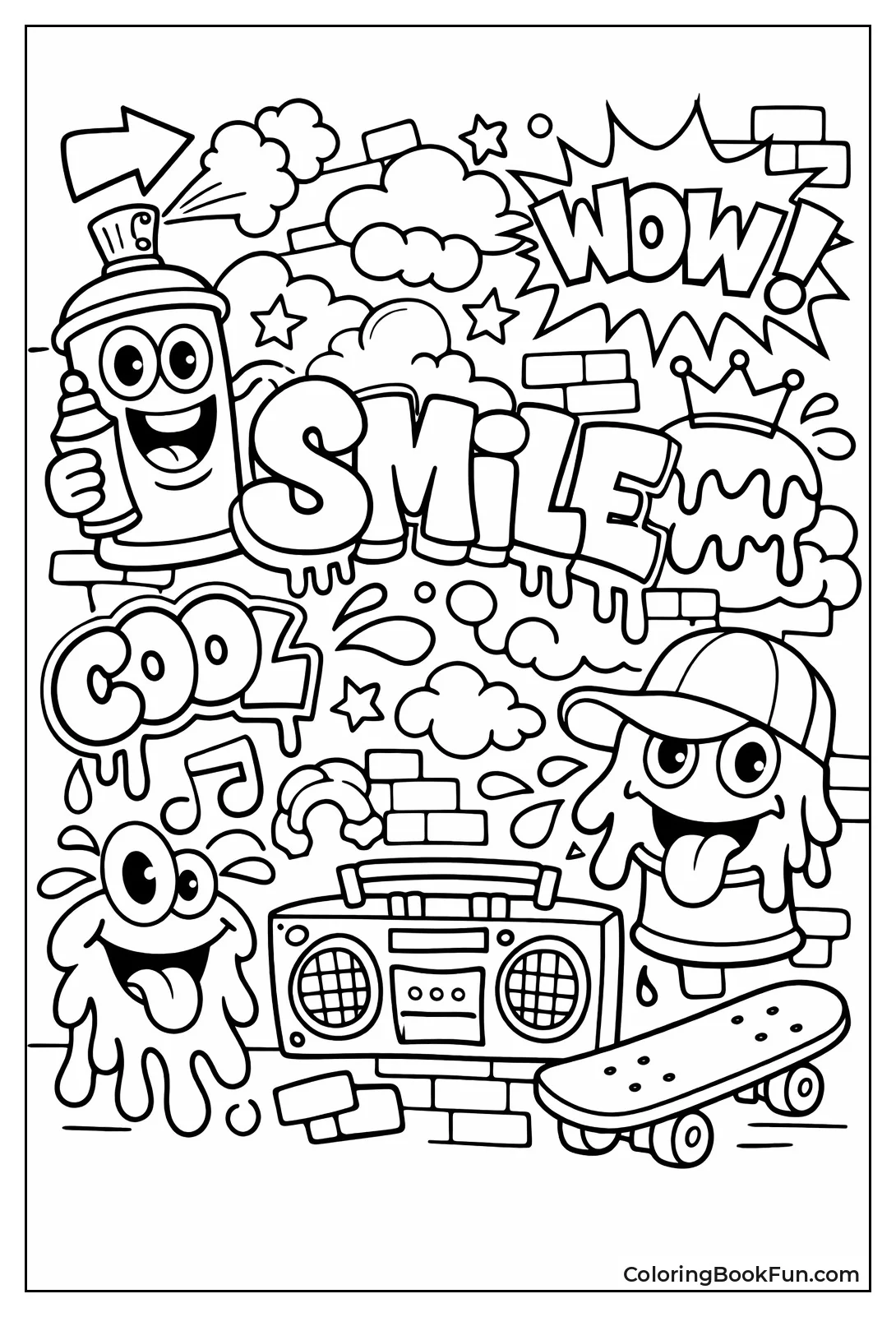 Cartoon Trippy Graffiti