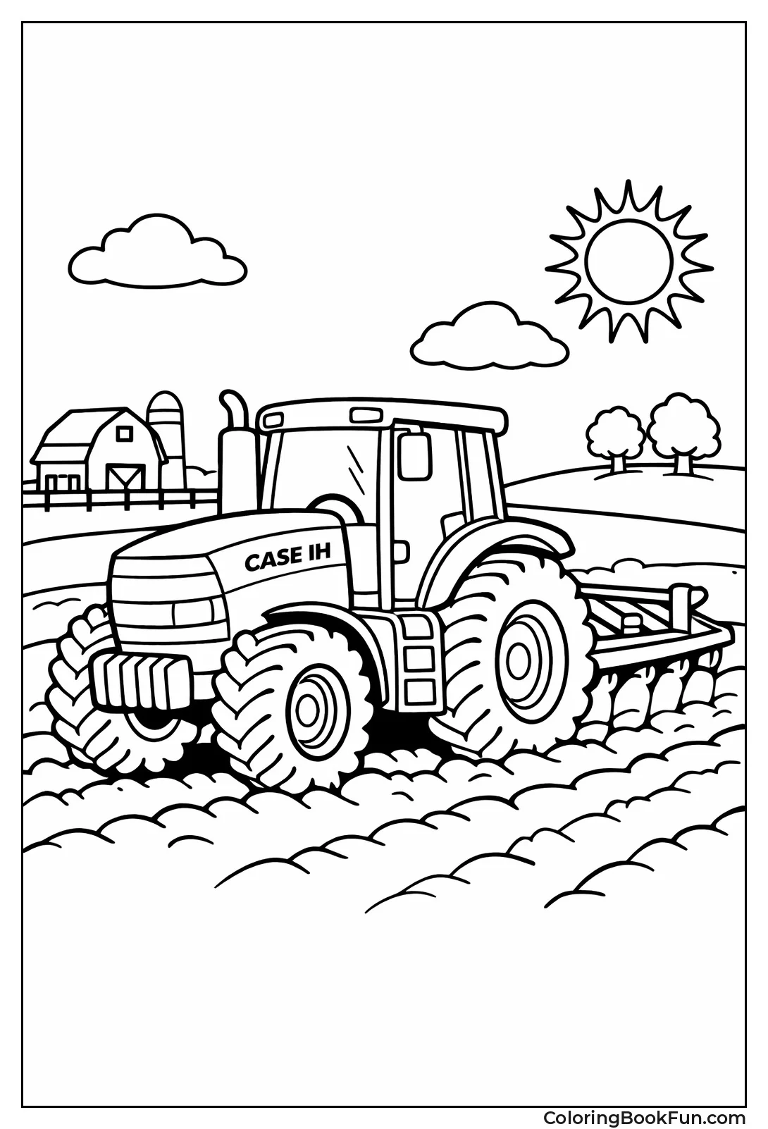 Case IH Plowing Field