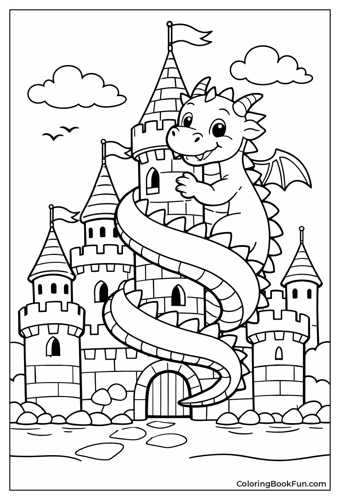 Dragon Guarding Castle
