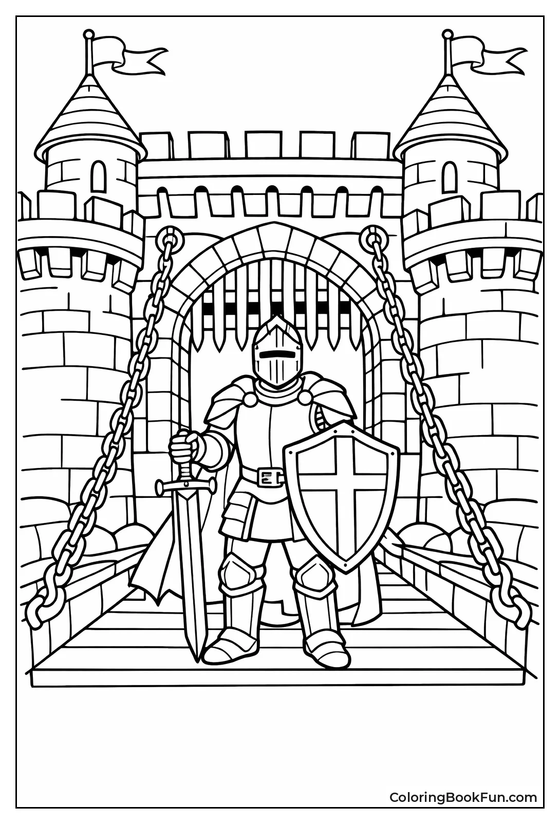 Knight Guards Castle Door