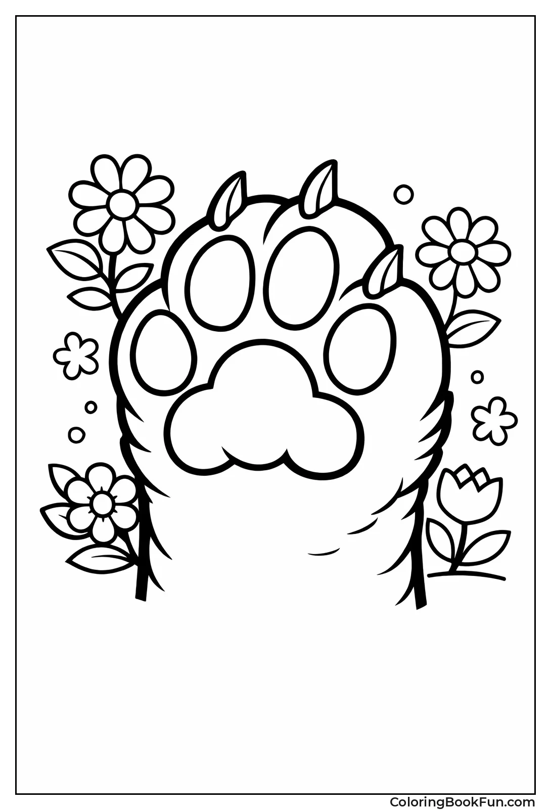 Detailed Cat Paw Print