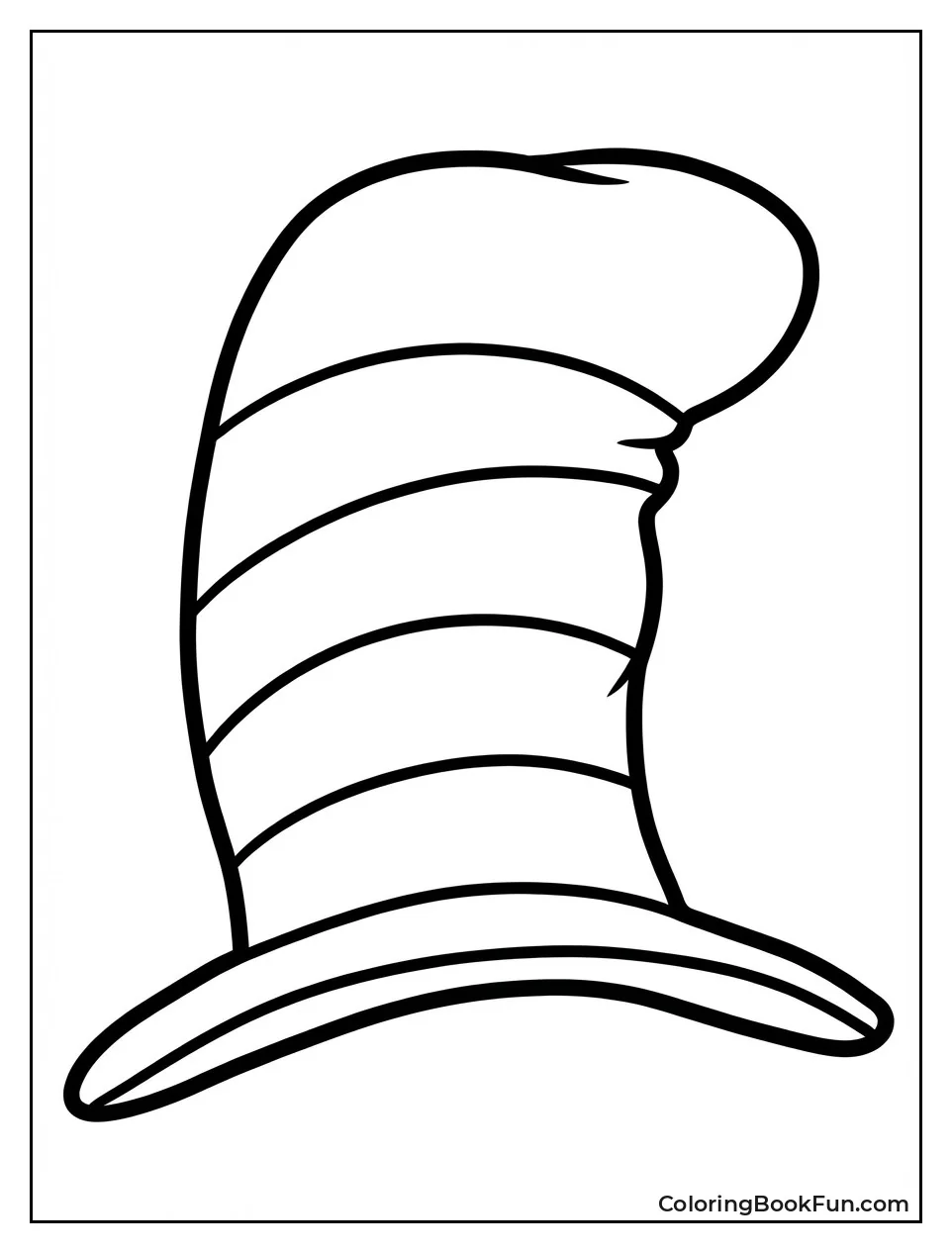 Tall Striped Hat Outline