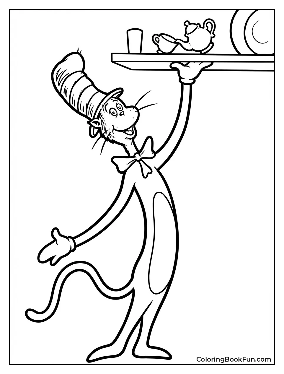 Stretching Cat Reaching High