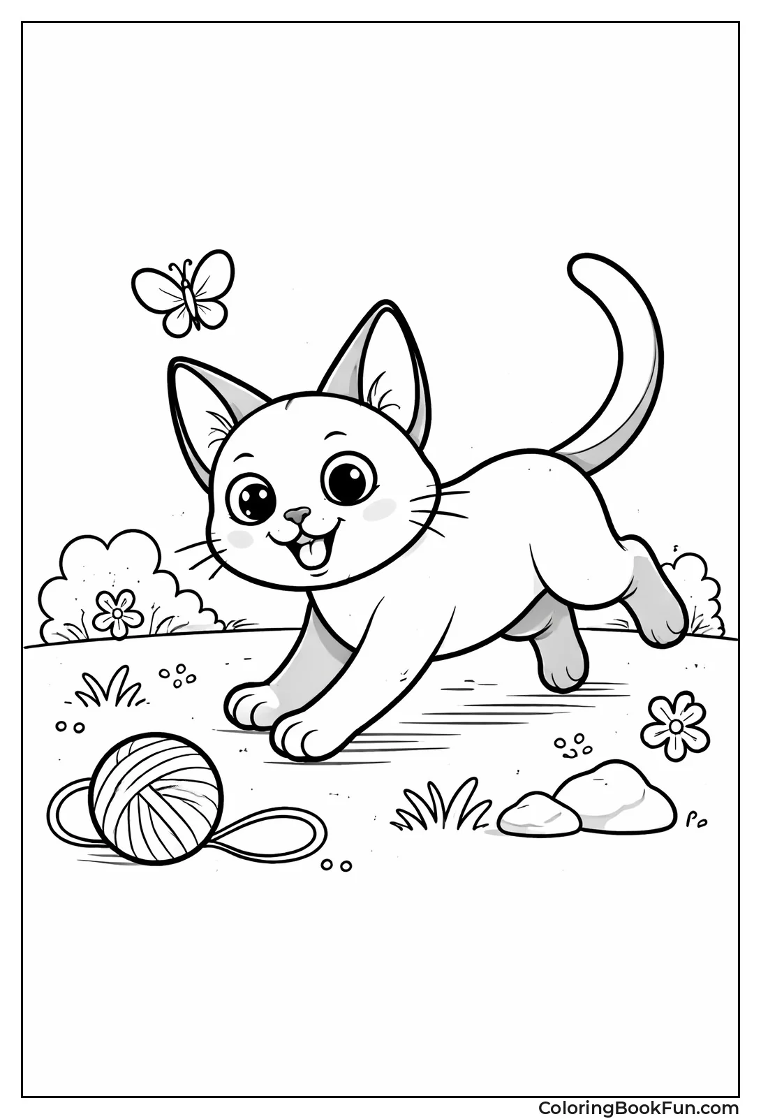 Siamese Cat Running Playfully