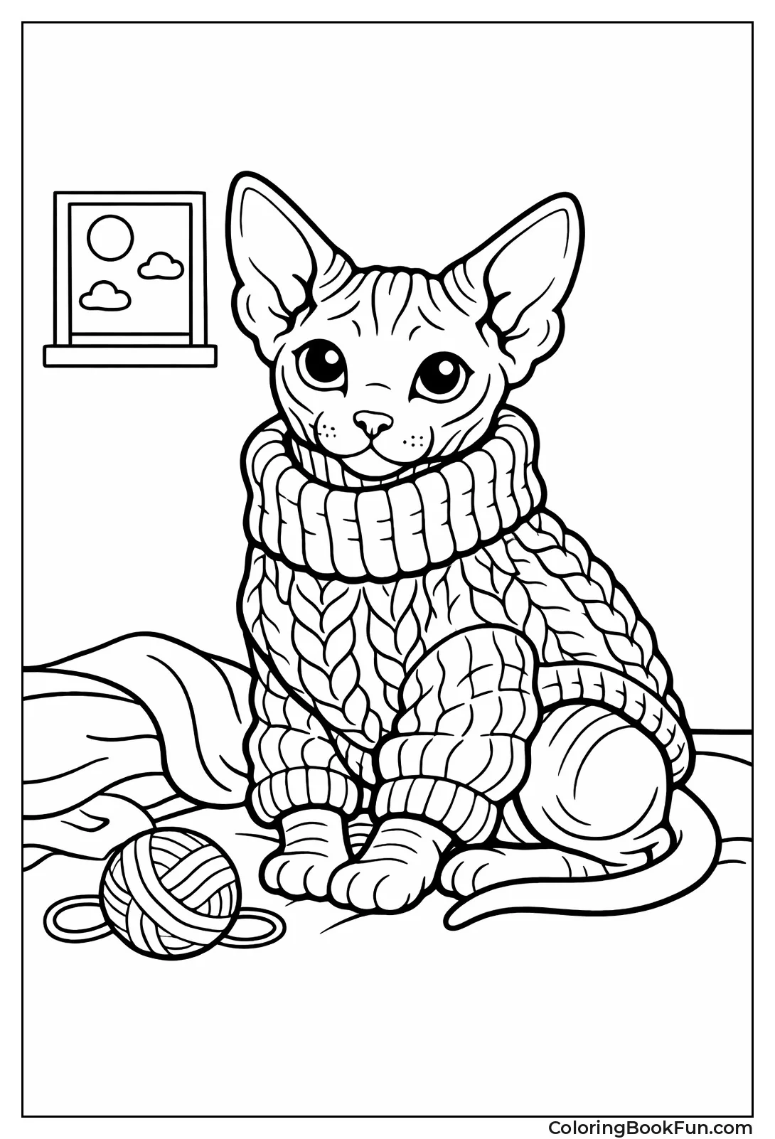 Sphynx Cat in Sweater