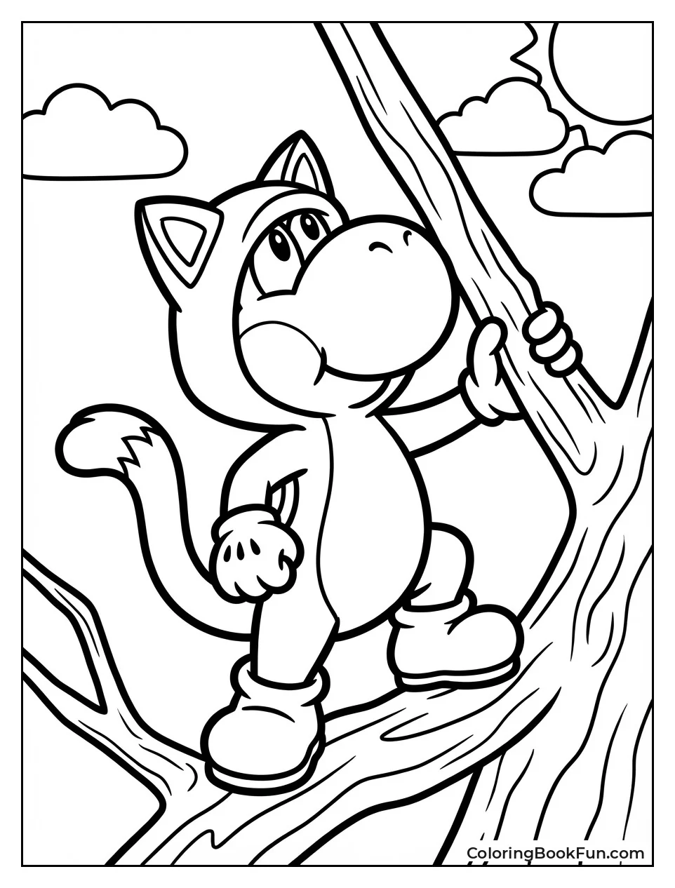 Cat Yoshi Climbing Fun