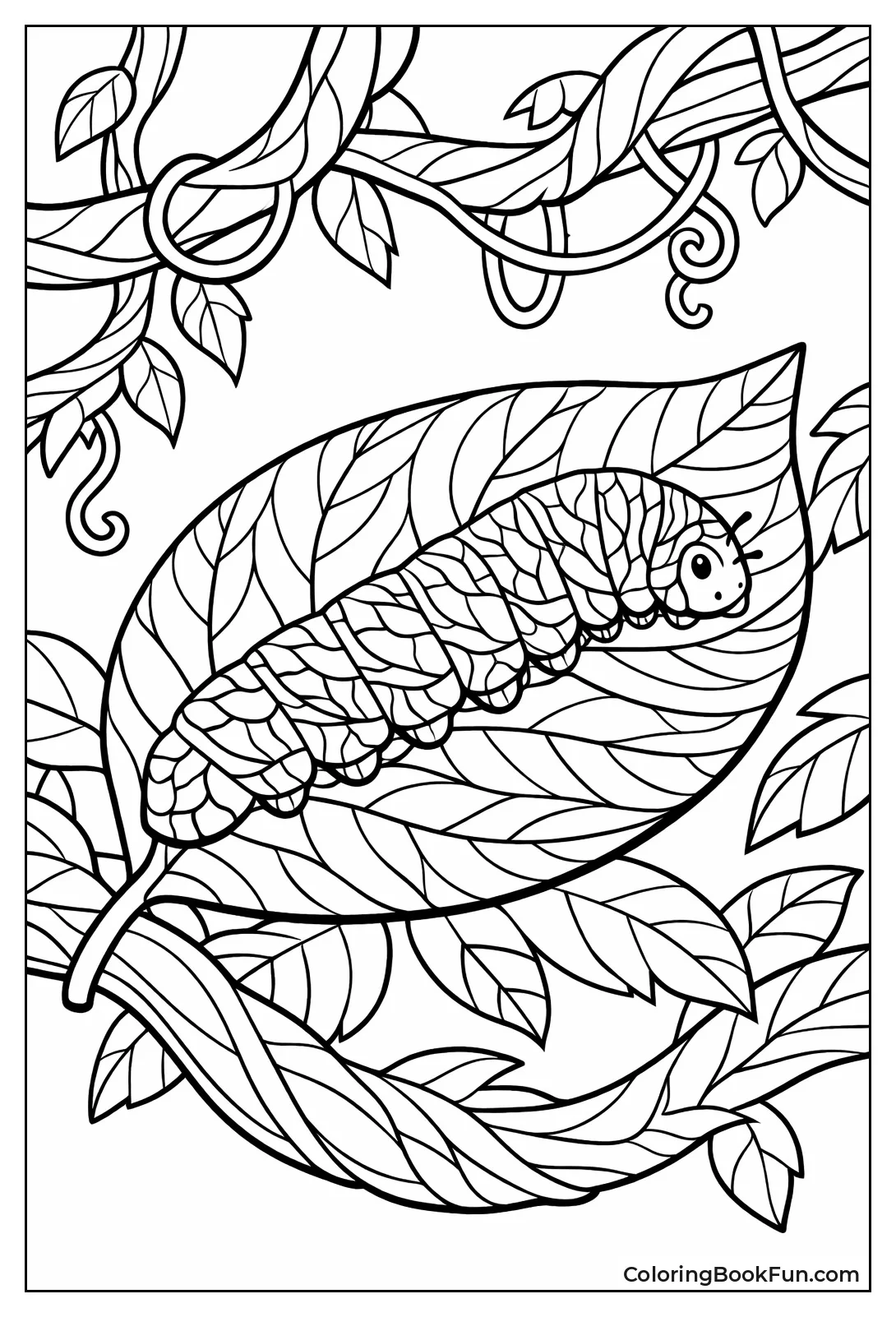 Camouflaged Caterpillar Blends Leaf