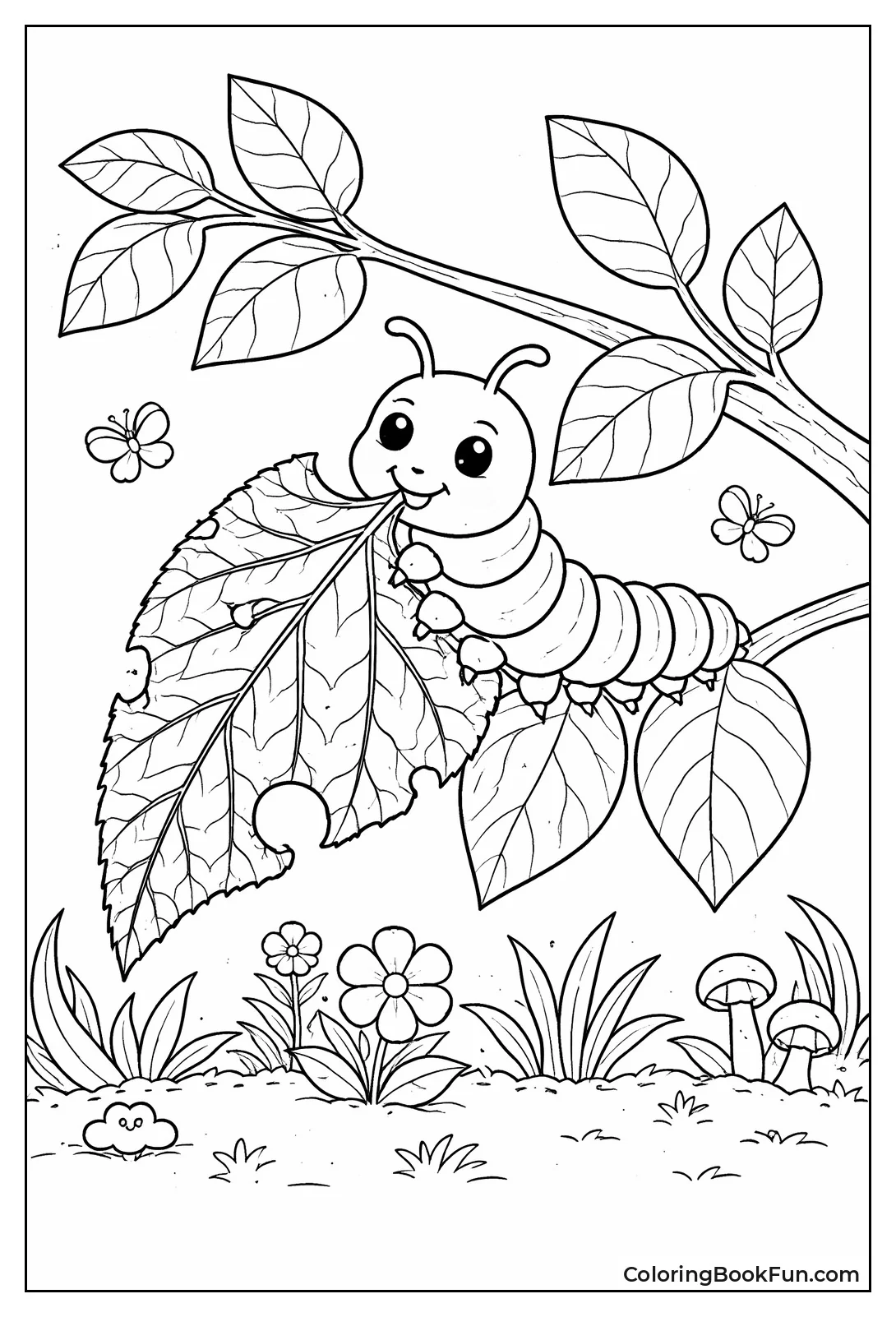 Caterpillar Leaves Leaf Skeleton