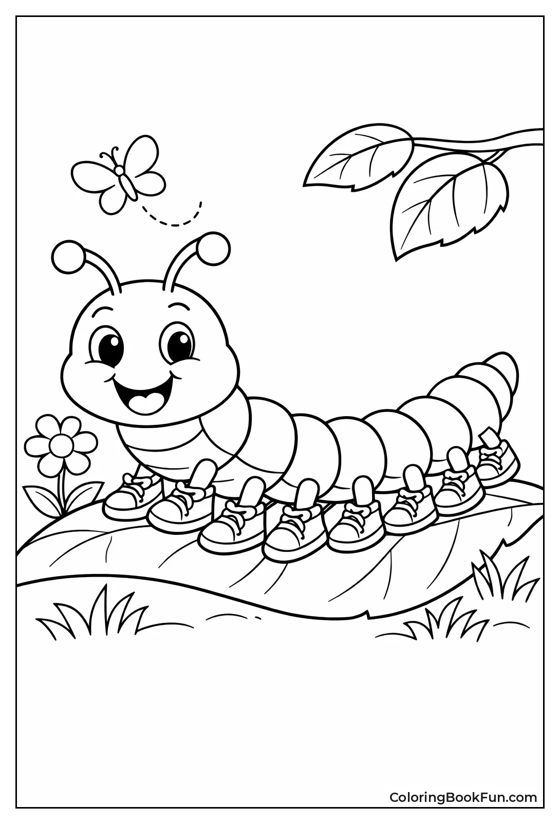 Caterpillar Wears Tiny Sneakers