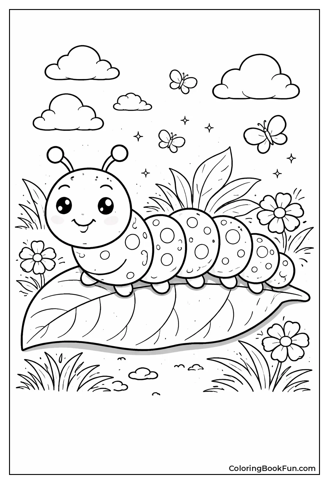 Cute Spotted Caterpillar Pattern