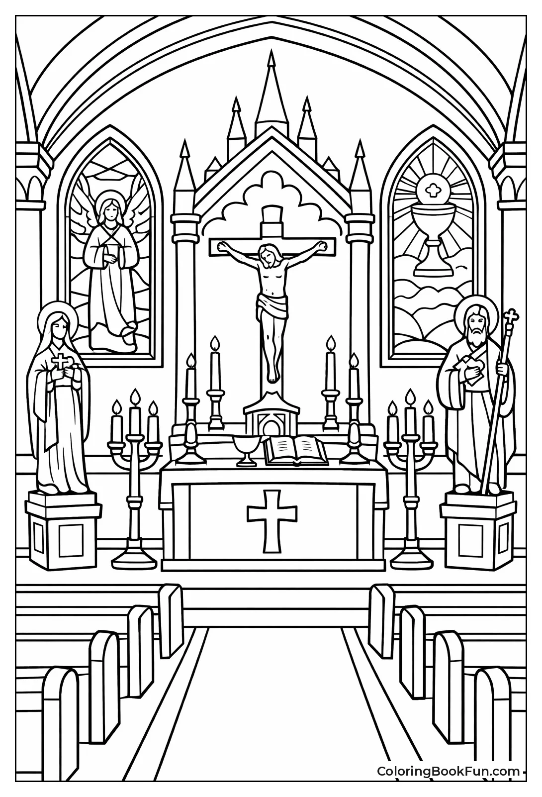 Catholic Altar and Saints