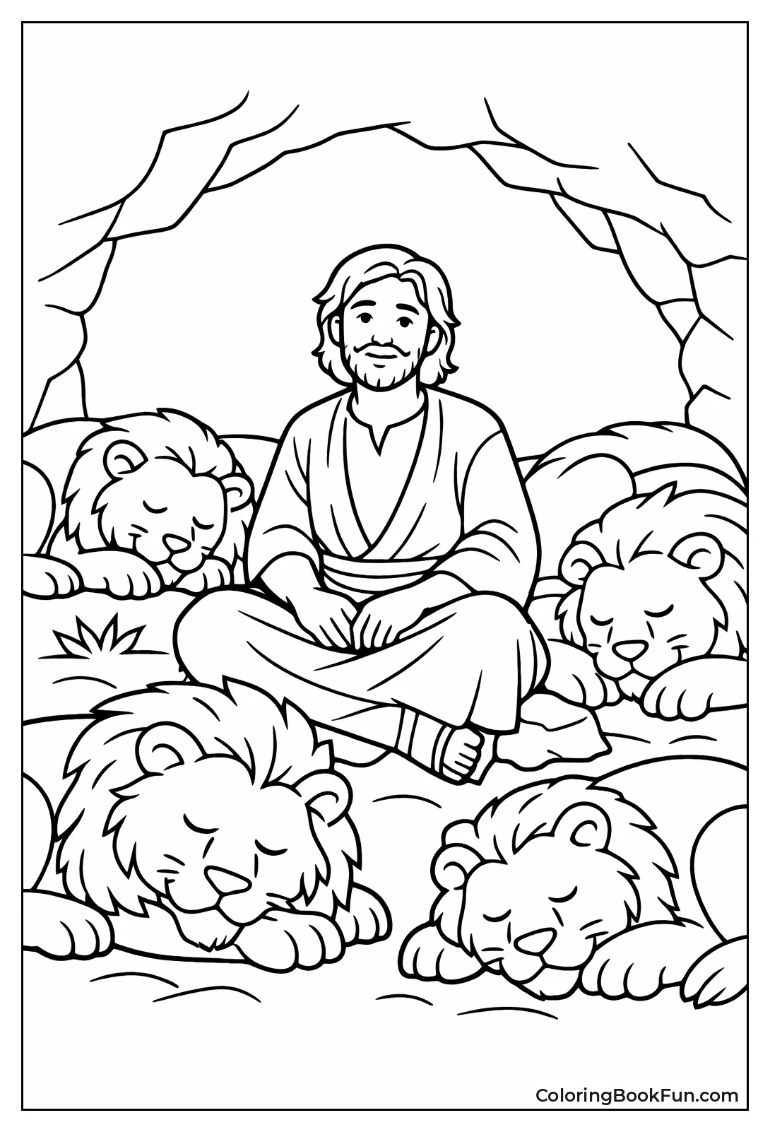 Daniel Sits with Lions