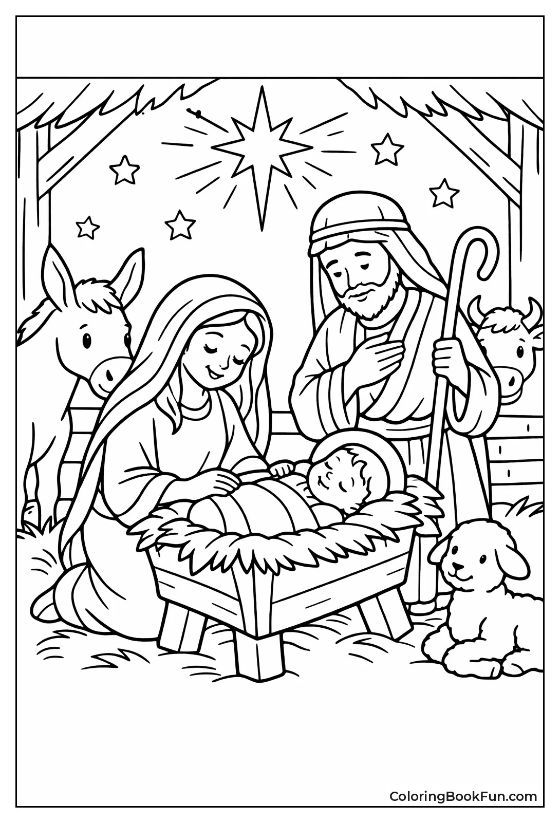 Holy Family in Stable