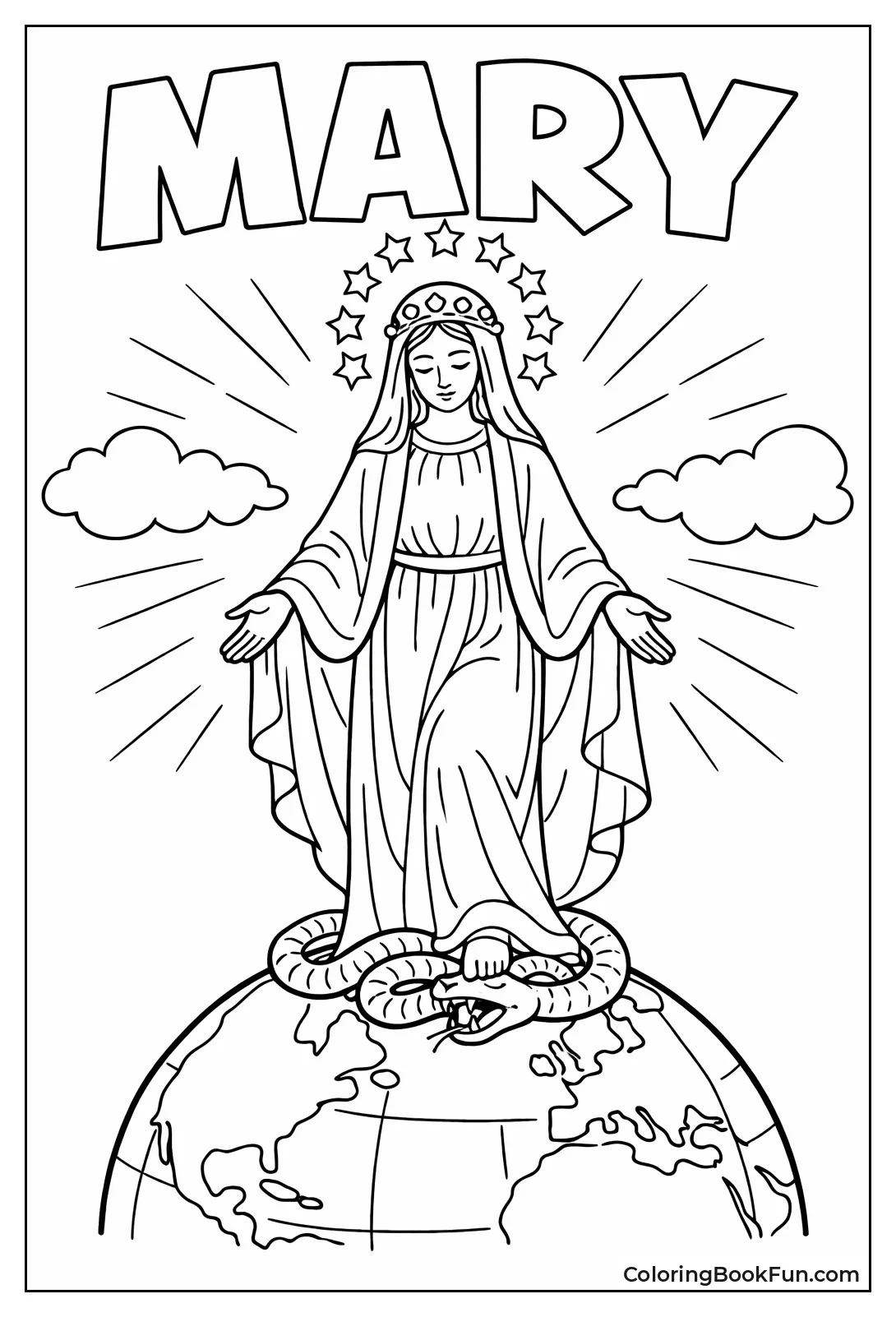 Mary Crushes Evil Serpent