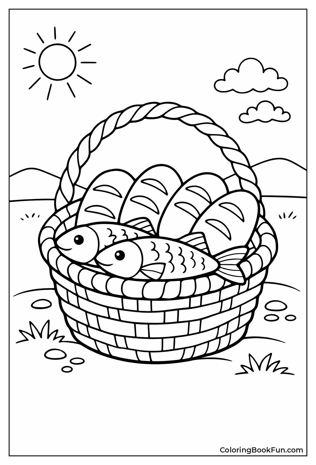 Basket Holds Loaves Fishes