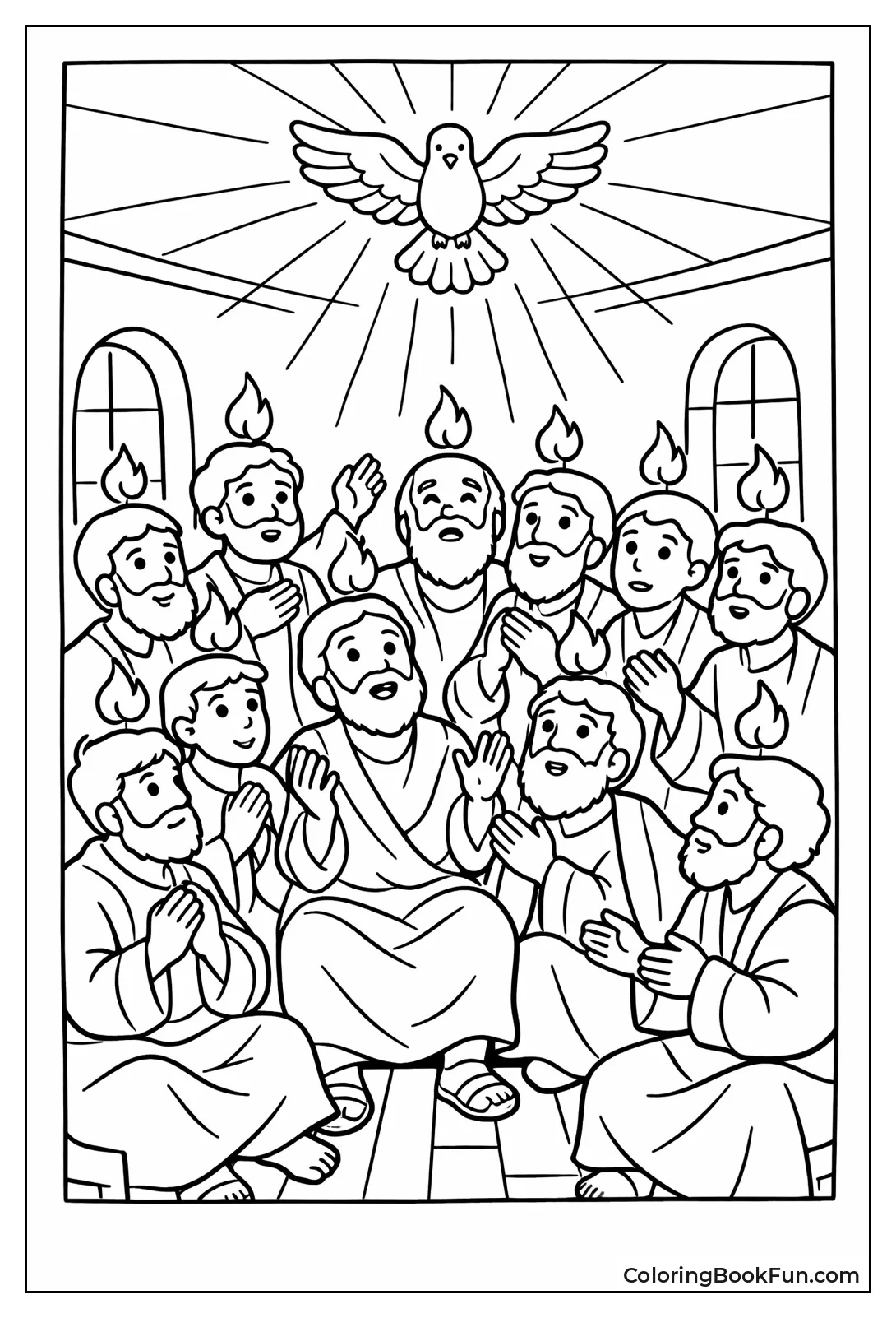 Apostles Receive Pentecost Flames