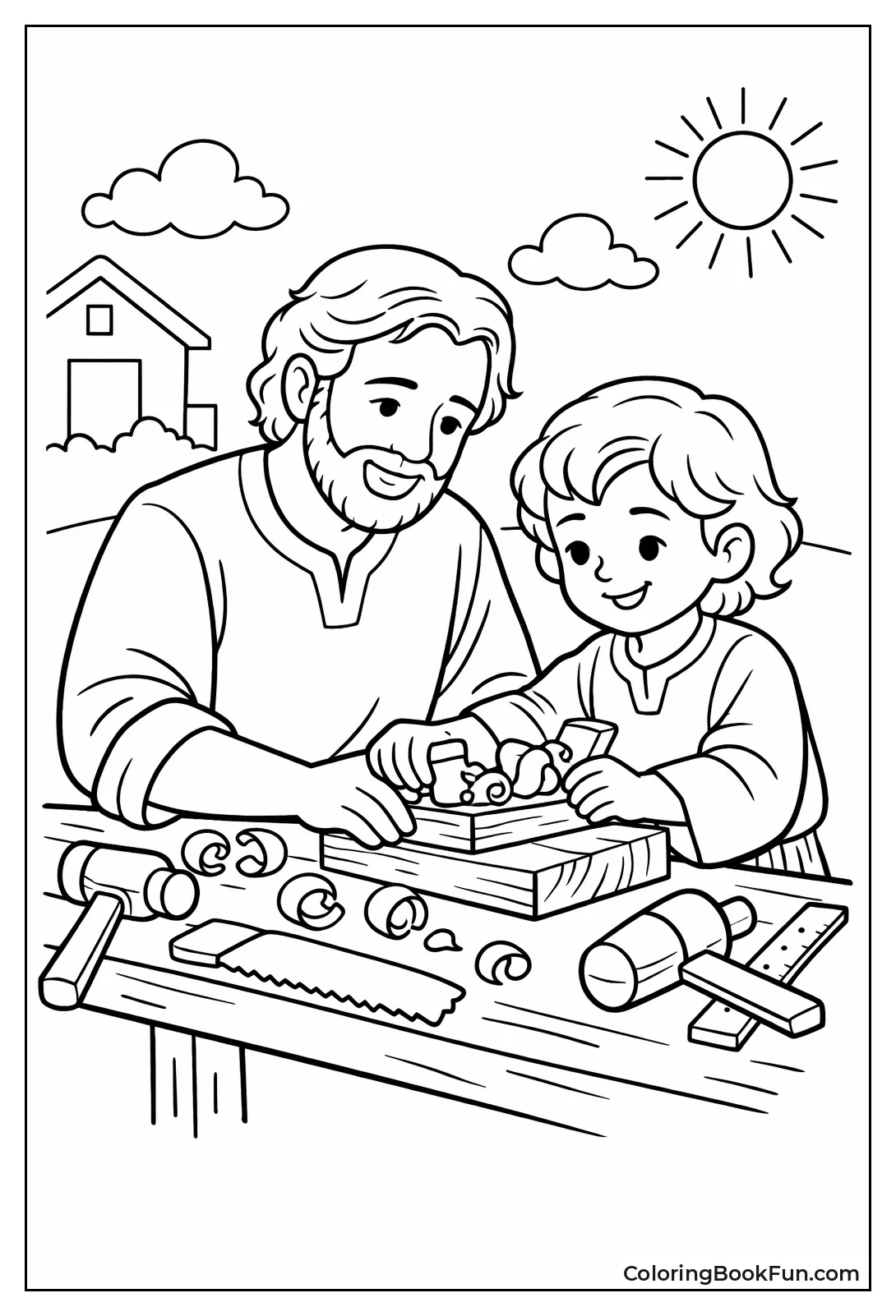 St. Joseph Teaches Carpentry