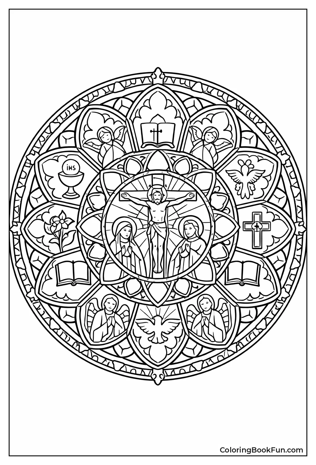 Stained Glass Rose Window