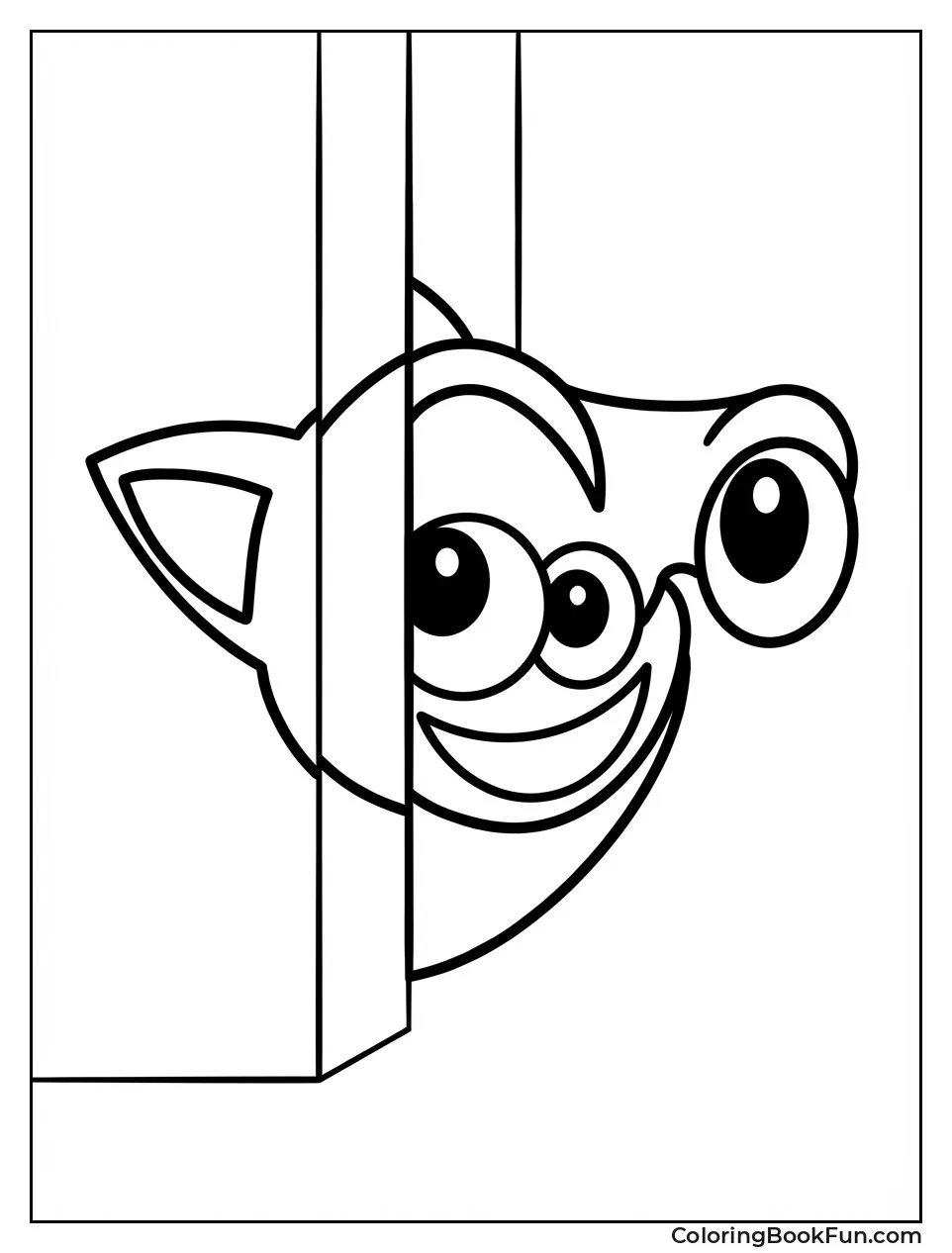 CatNap Peeks with Creepy Smile