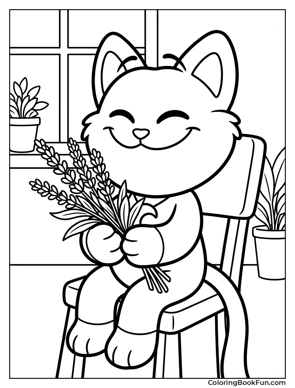 CatNap Holds Lavender Flowers