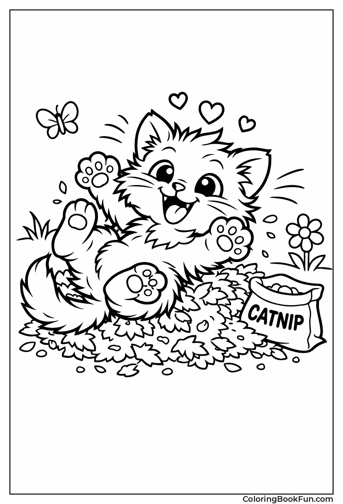 Kitten Rolling in Catnip