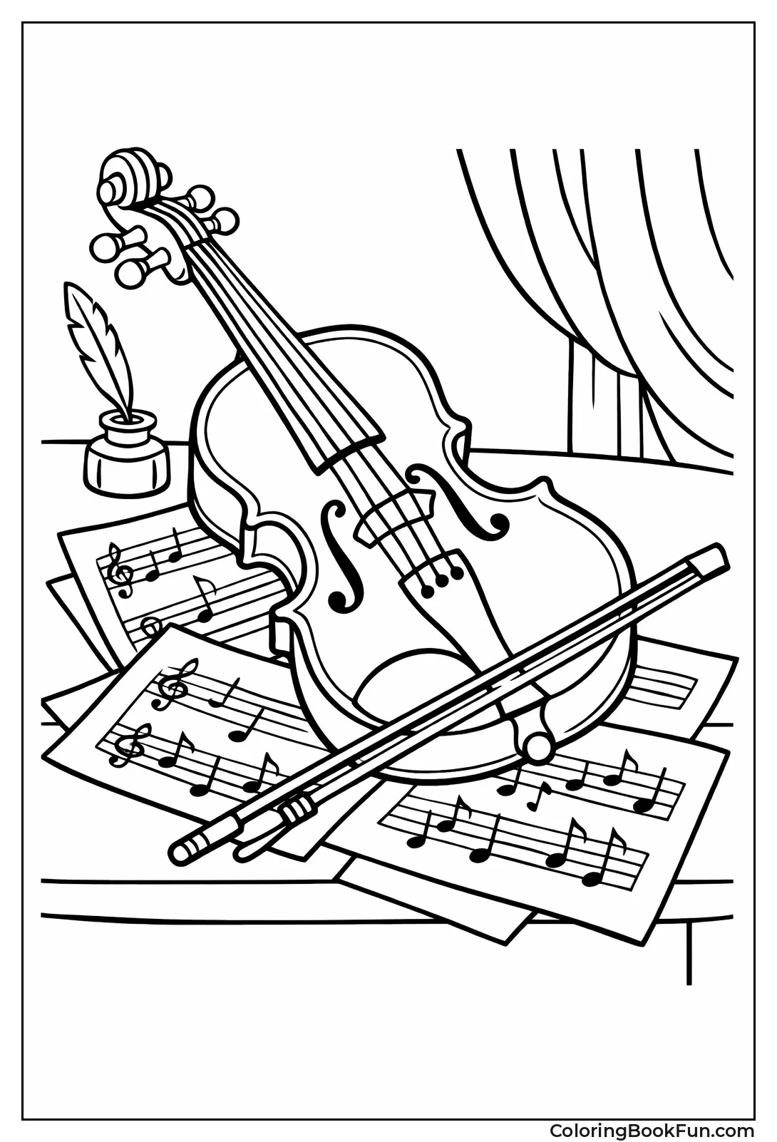 Cello with Sheet Music