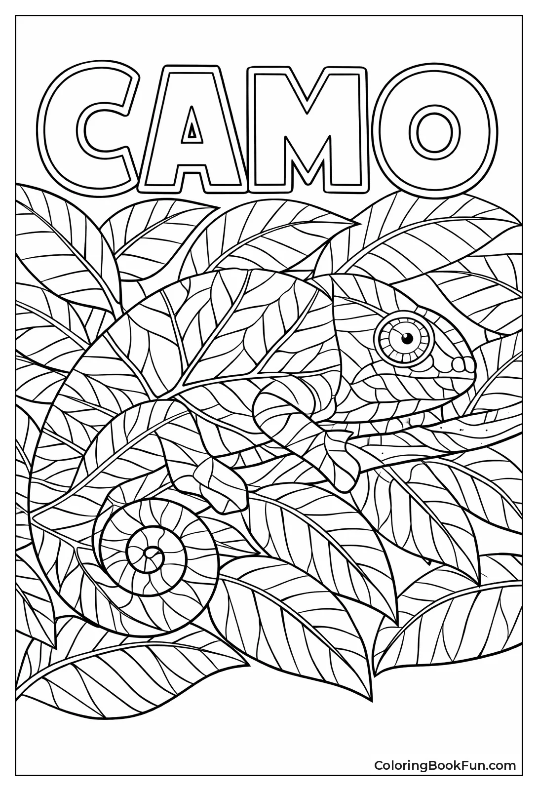 Chameleon Matches Leaf Veins