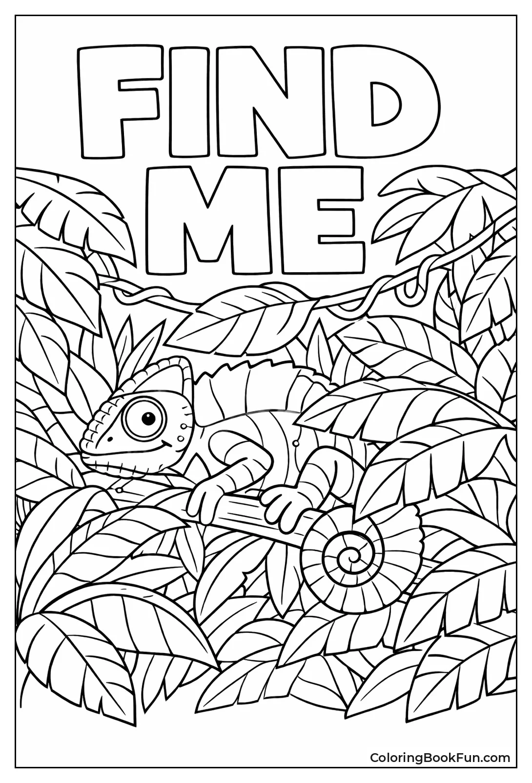 Hidden Chameleon in Jungle