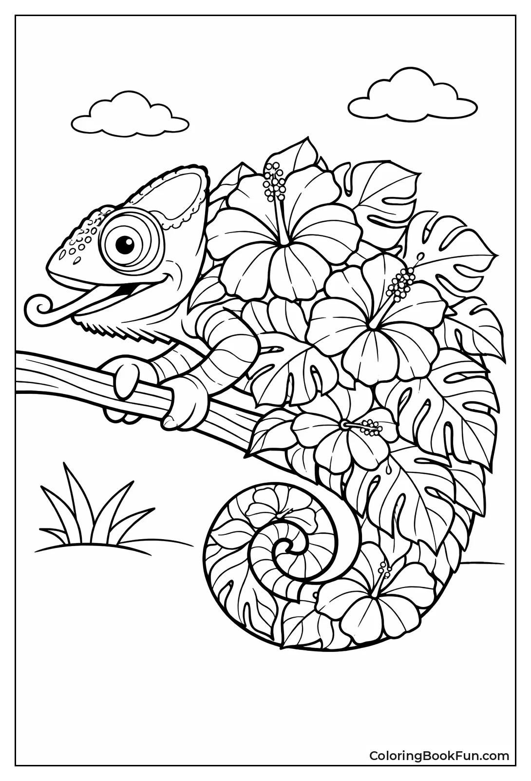 Chameleon Blooms into Flowers