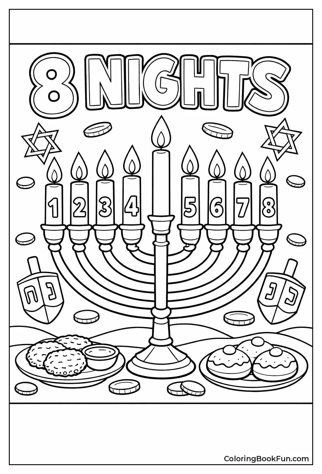 Eight Numbered Candles Countdown