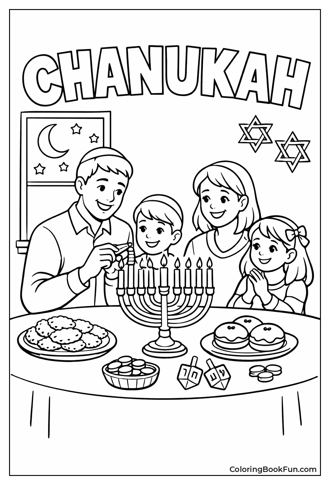 Family Lighting Dinner Menorah
