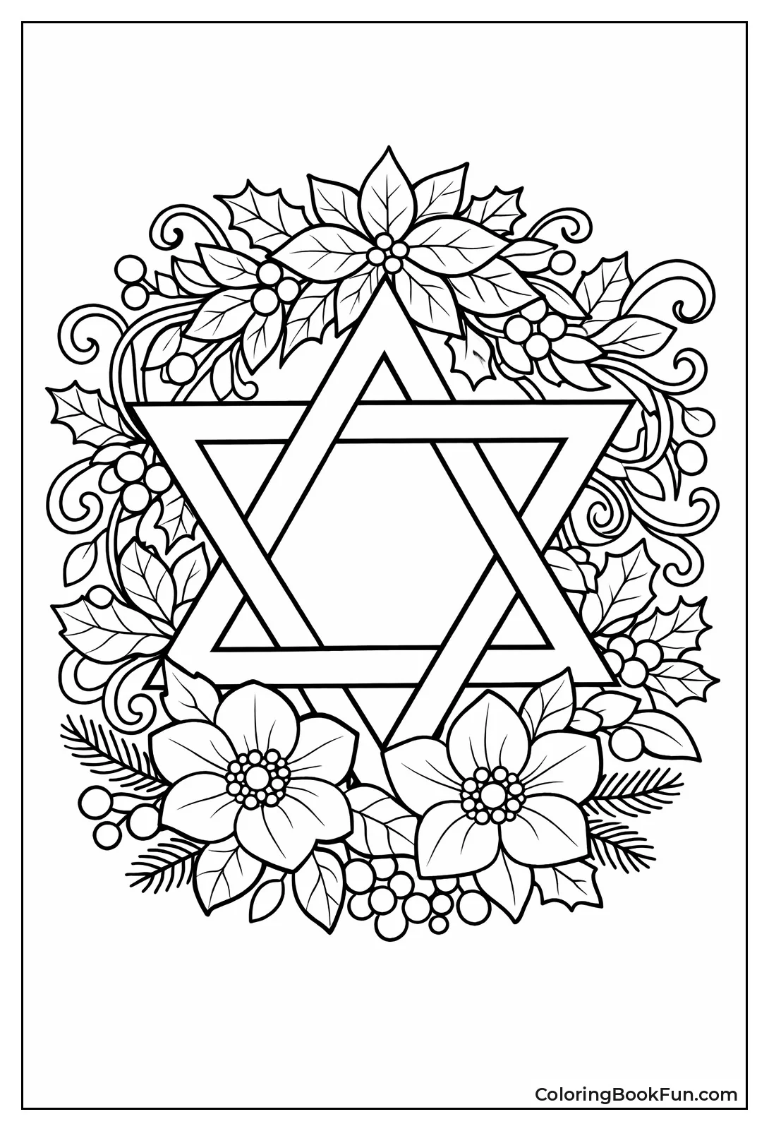 Floral Star of David Pattern