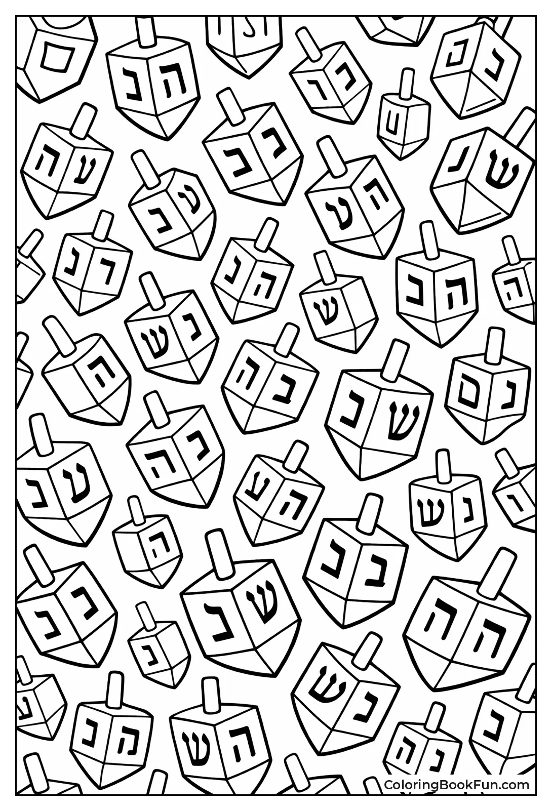 Geometric Dreidel Pattern Design