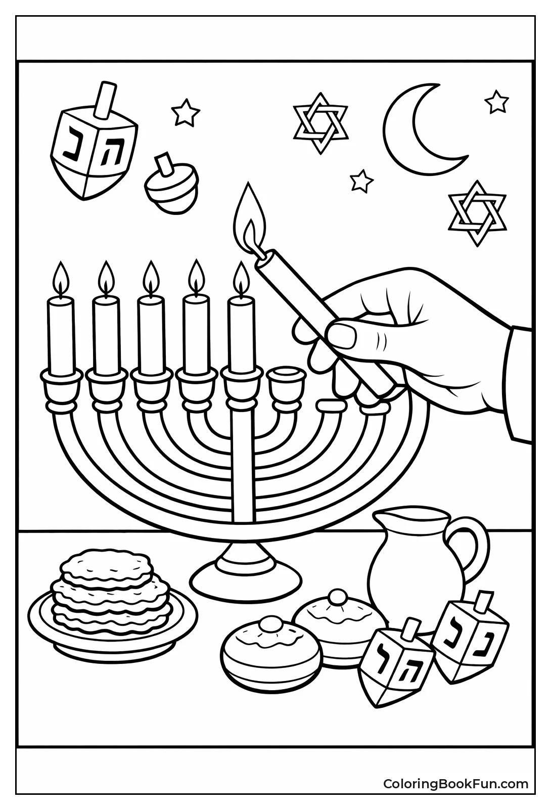 Hand Lighting Shamash Candle