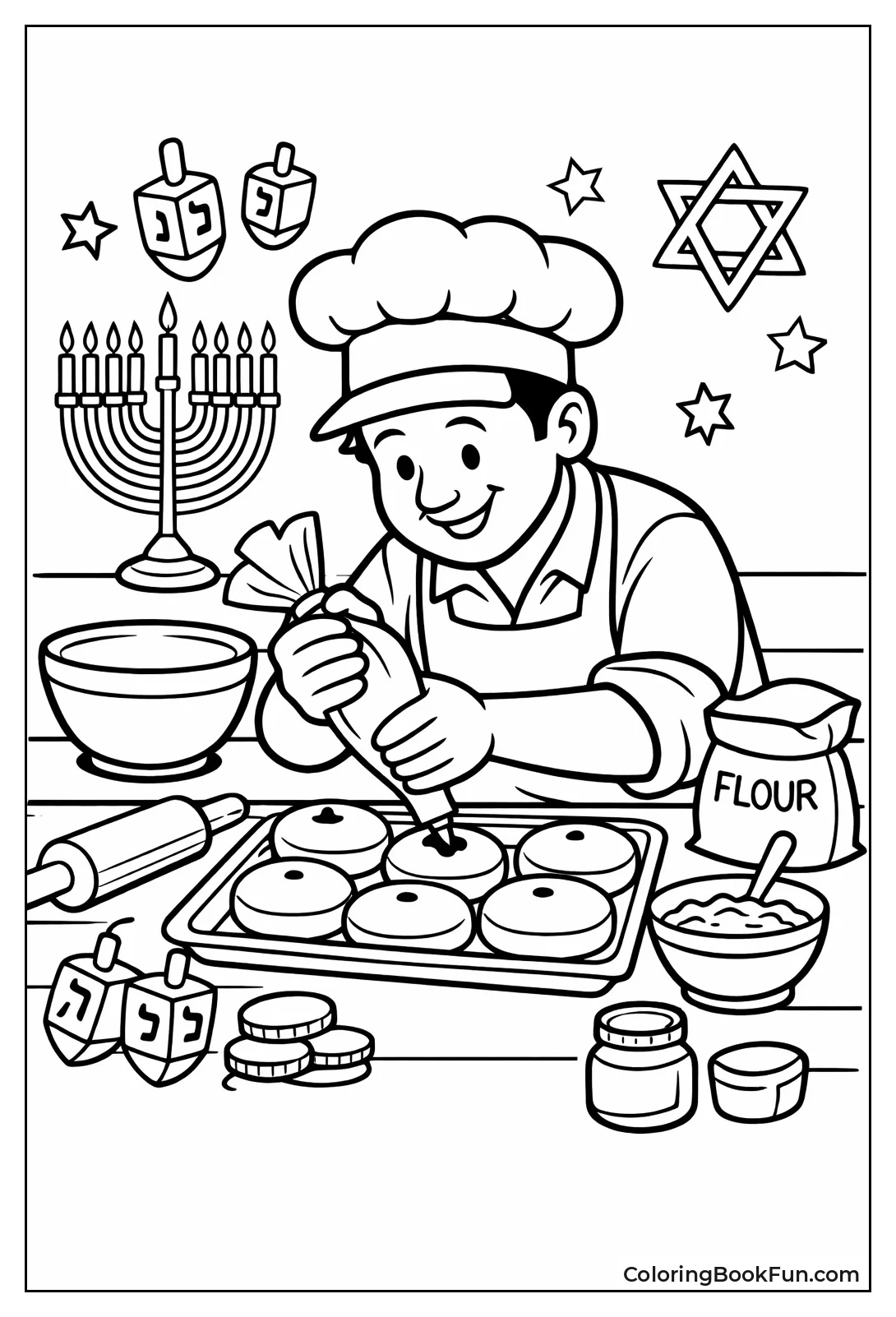 Baker Filling Jelly Donuts