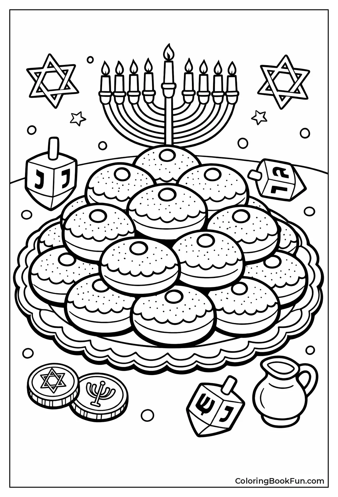 Platter of Sugary Sufganiyot