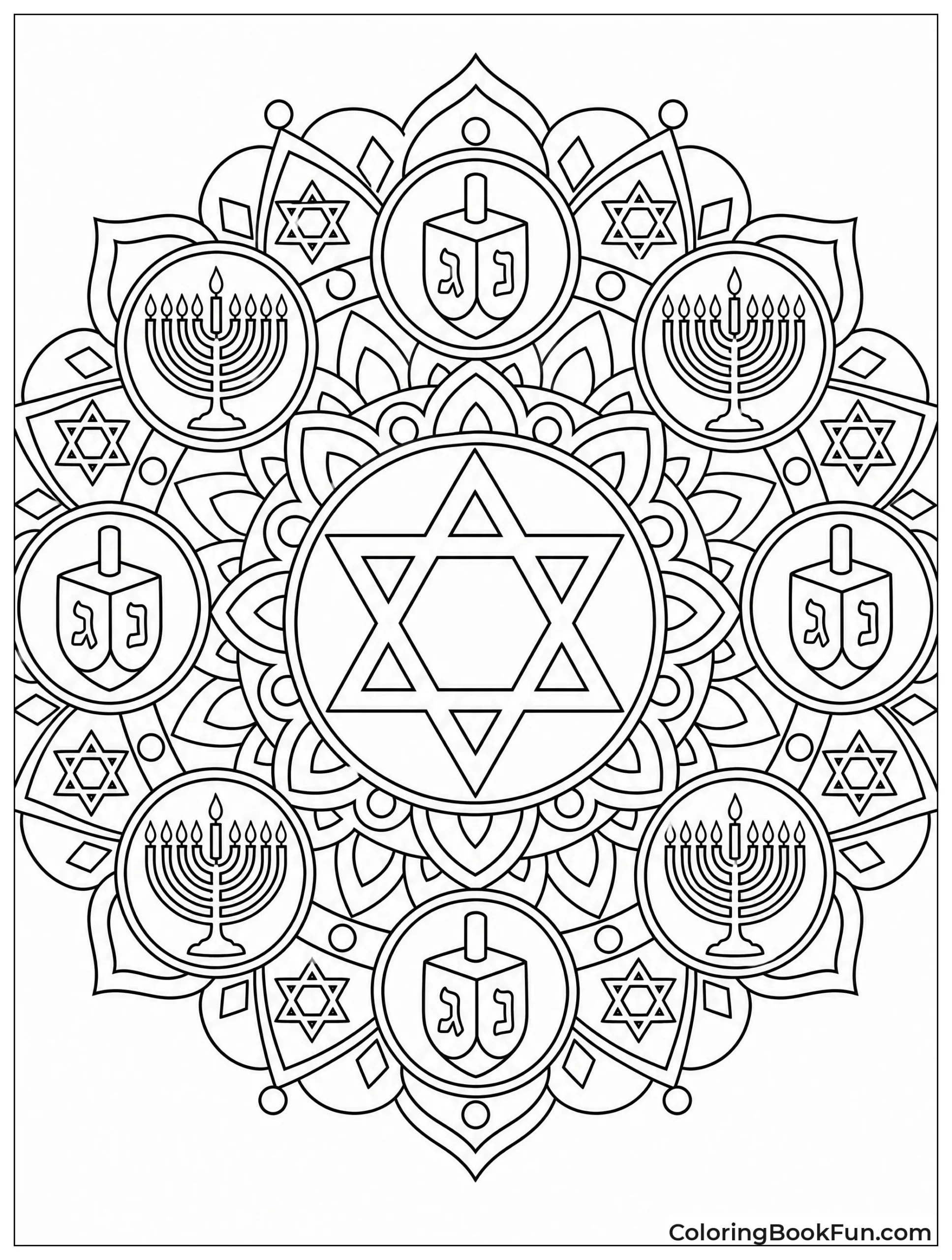 Star of David Mandala Design