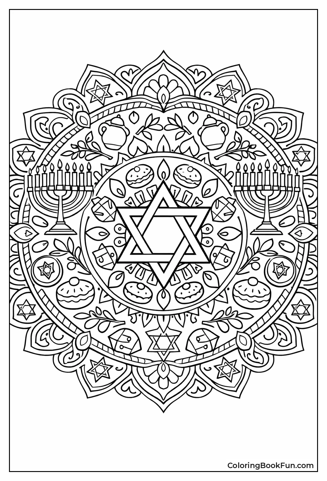 Star of David Mandala Design