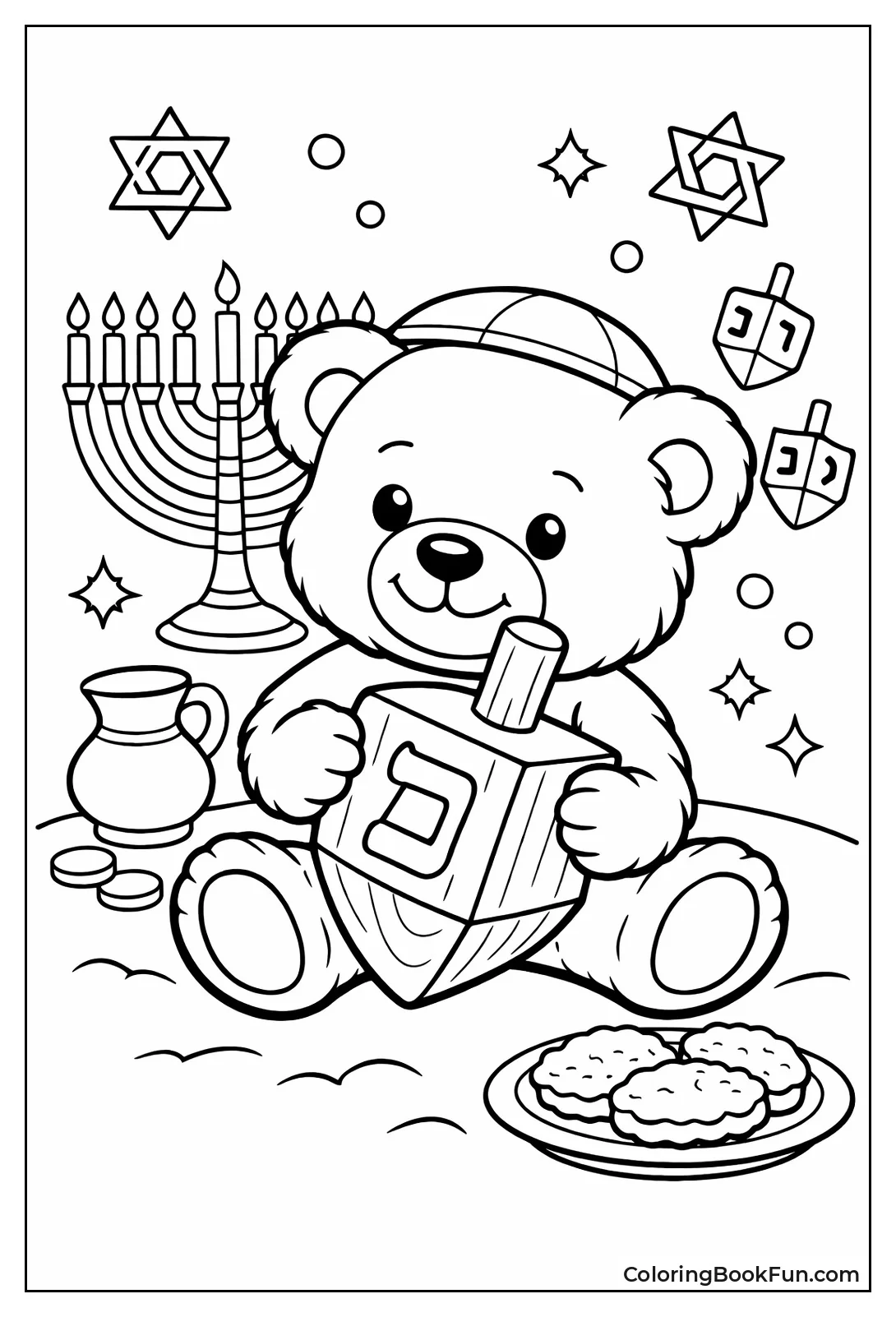 Teddy Bear Holding Dreidel