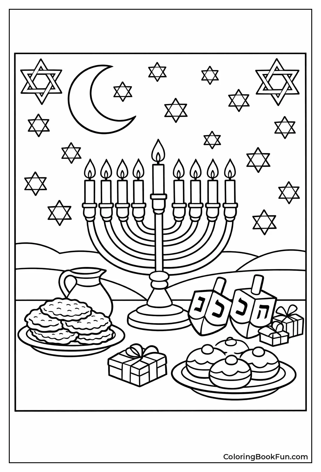 Starry Sky with Star Shapes