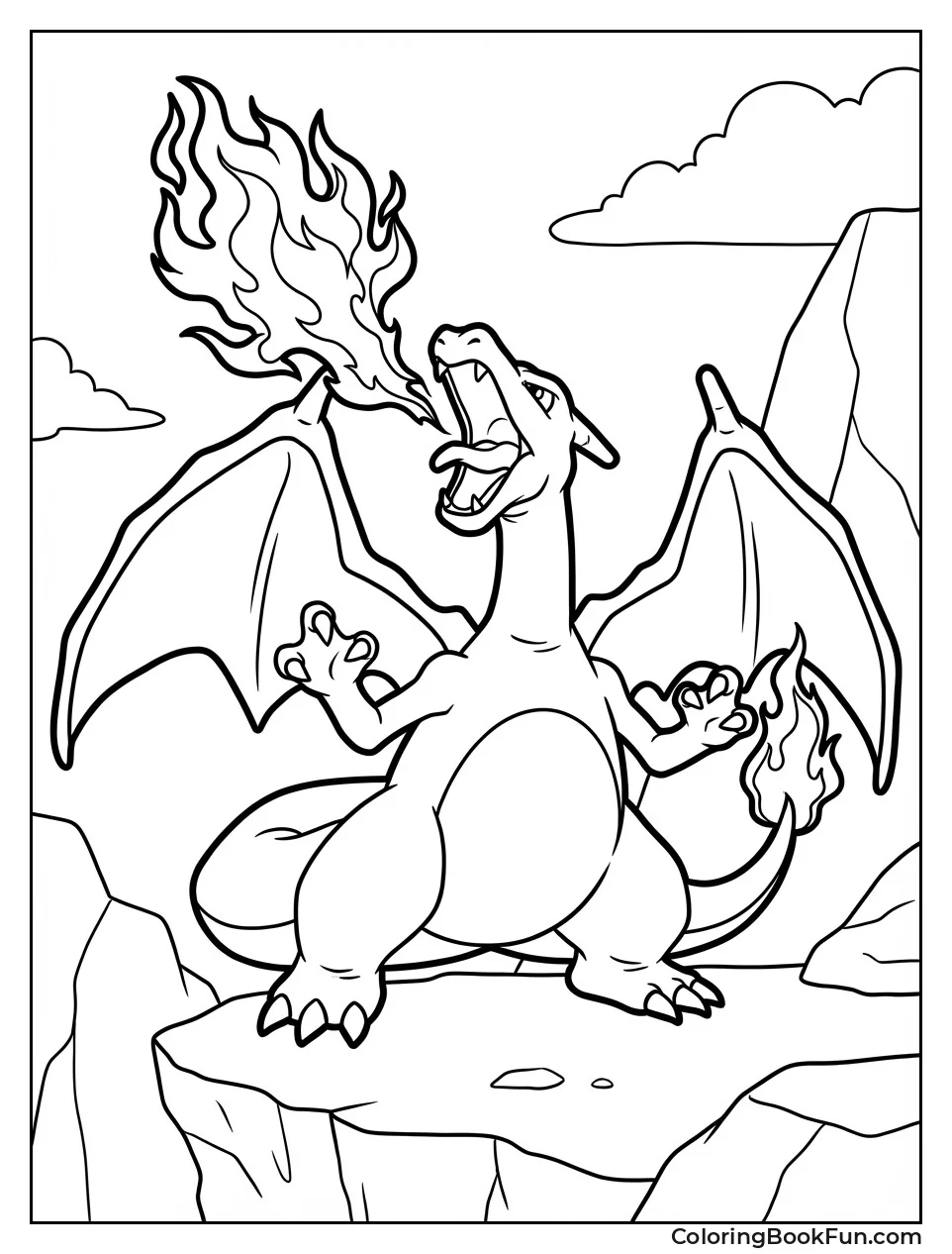 Charizard Crouches Battle Ready