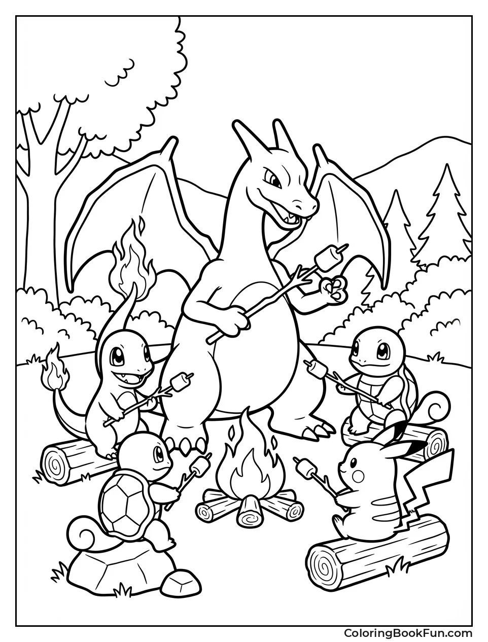 Charizard Roasts Marshmallows