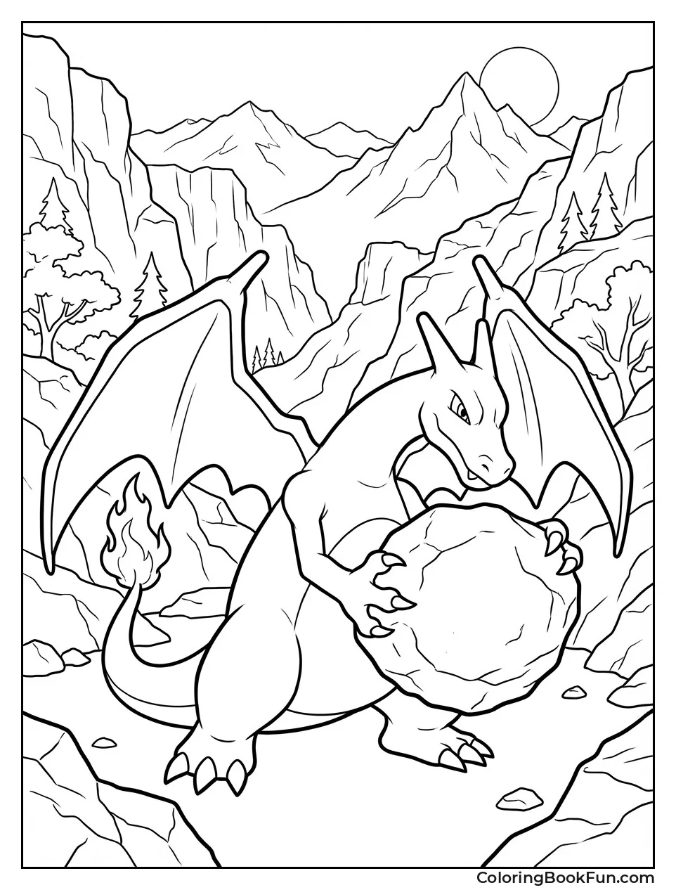 Charizard Lifts Huge Boulder
