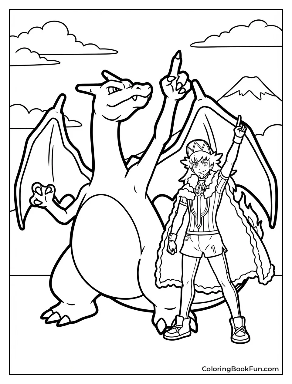 Charizard Poses with Leon